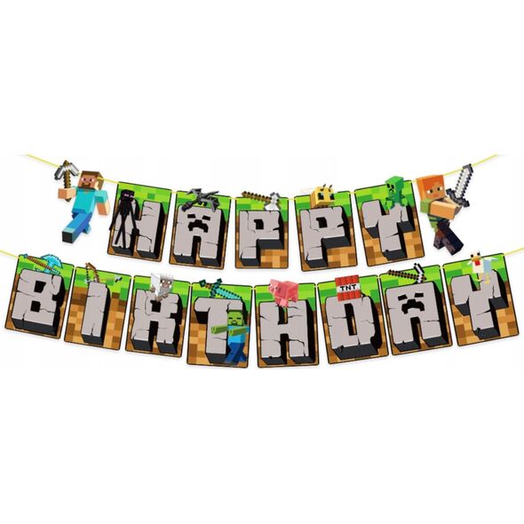 GoDan Banner Minecraft Happy Birthday