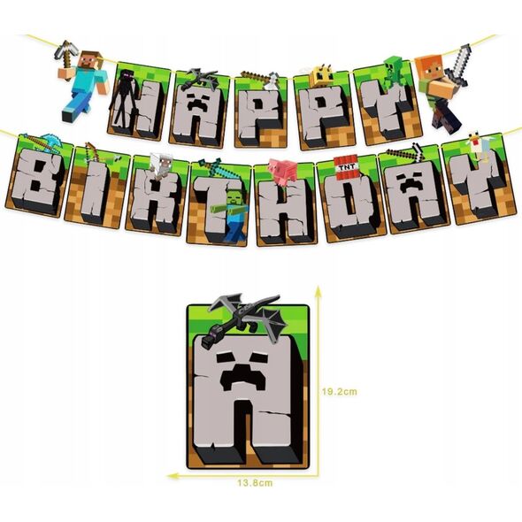 GoDan Banner Minecraft Happy Birthday