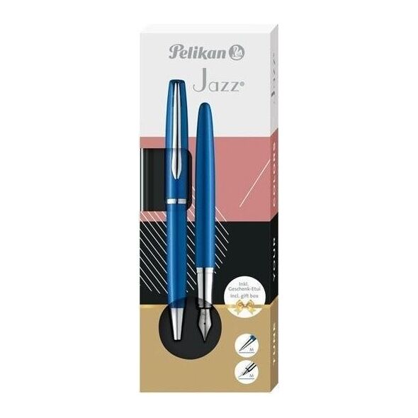 Pelikan Pióro wieczne Jazz Noble Elegance + długopis Blue