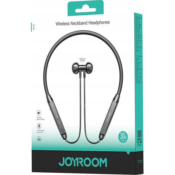 Bezprzewodowe słuchawki douszne na pałąku Joyroom JR-D8 Bluetooth 5.4 czarne