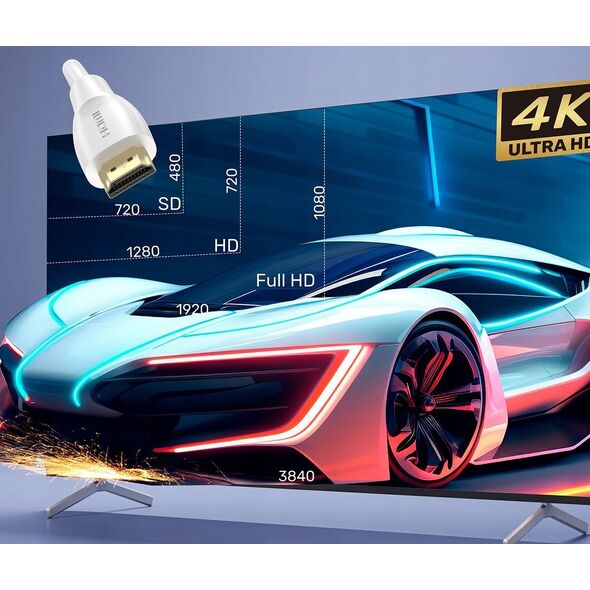 Unitek Kabel HDMI 2.0 4K biały 2m