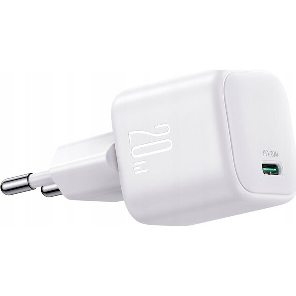 Ładowarka sieciowa Joyroom JR-TCG08 GaN USB-C 20W PD QC3.0 biała