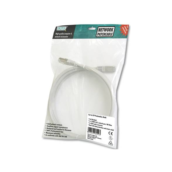 Digitus CAT 5e Patchcord SF/UTP Czarny 1M (DK-1531-010/BL)