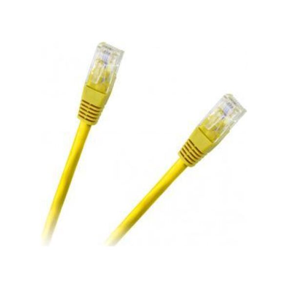 LP KPO2778E-1.0 Patchcord kabel UTP 8c wtyk-wtyk 1.0m CCA żółty cat.6e