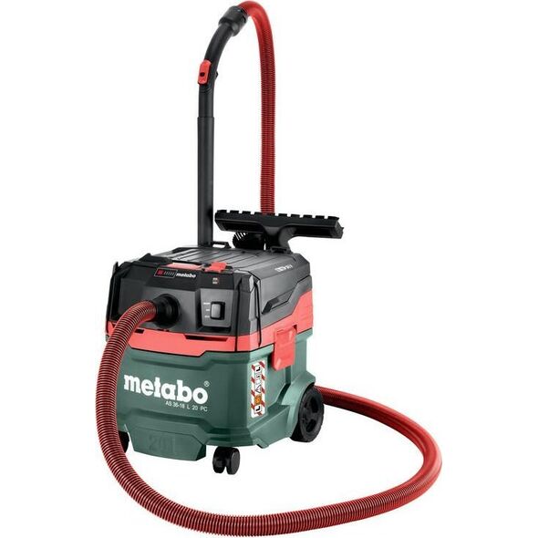 Odkurzacz przemysłowy Metabo METABO.VACUUM CLEANER AS 36-18 L 20 PC CARCASS 2x18V WITH MANUAL FILTER CLEANING