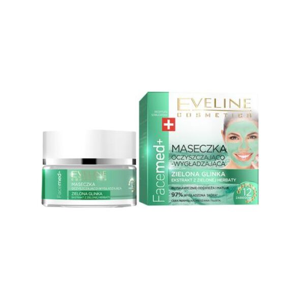 Eveline Facemed+ Maseczka oczyszczająco-wygładzająca Zielona Glinka 50ml