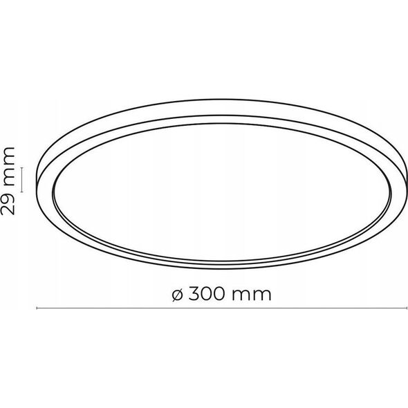 Lampa sufitowa TK Lighting TK Lighting Aqua Black Small 6901 plafon lampa sufitowa koło z przełącznikiem na obudowie 1x24W LED 3000/4000/6500K czarny/biały