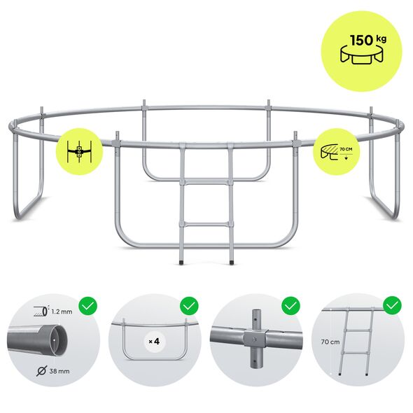 Trampolina ogrodowa Zipro Jump Pro z siatką wewnętrzną 10FT 312cm