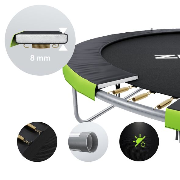 Trampolina ogrodowa Zipro Jump Pro z siatką wewnętrzną 10FT 312cm