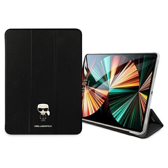 Etui na tablet Karl Lagerfeld Karl Lagerfeld KLFC12OKMK iPad 12.9" Pro 2021 Book Cover czarny/black Saffiano Karl Iconic