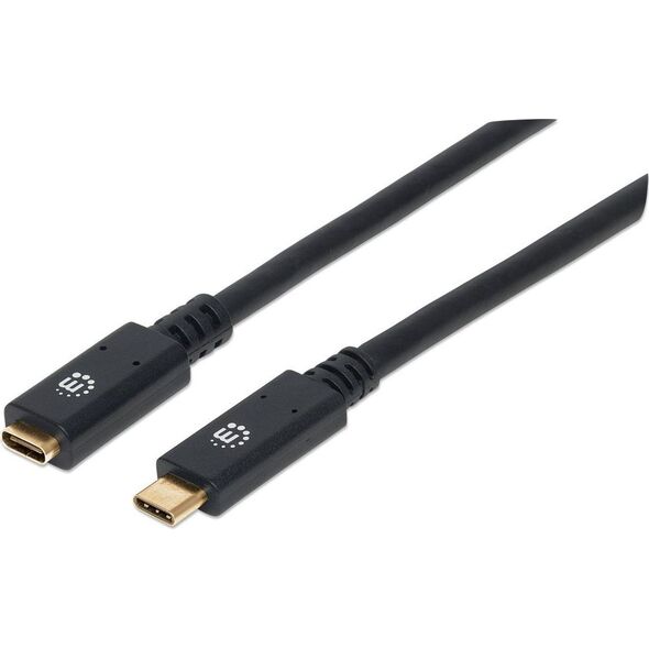 Kabel USB Manhattan USB-C - USB-C 1 m Czarny (355681)