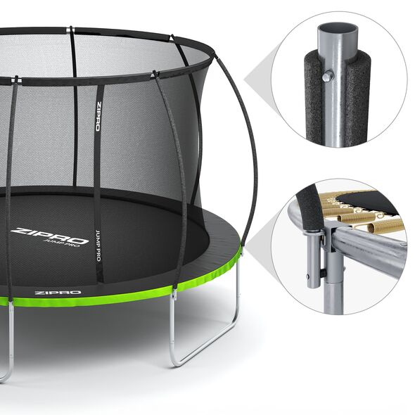 Trampolina ogrodowa Zipro Jump Pro Premium z siatką wewnętrzną 16FT 496cm