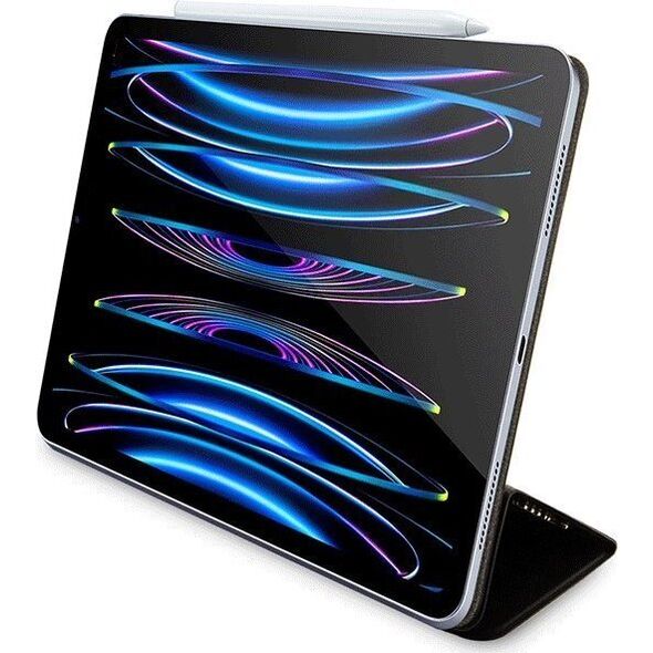 Etui na tablet Guess Etui Guess GUFCP12PS4SGK Apple iPad Pro 12.9 2020/2021/2022 (4., 5. i 6. generacji) czarny/black 4G Stripe Allover