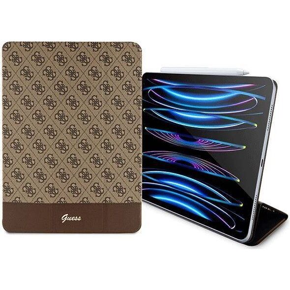 Etui na tablet Guess Etui Guess GUFCP12PS4SGW Apple iPad Pro 12.9 2020/2021/2022 (4., 5. i 6. generacji) brązowy/brown 4G Stripe Allover