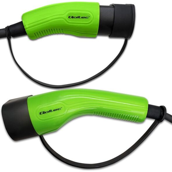 Kabel do ładowania samochodów Qoltec Typ 2, 400V, 11kW, 16A, 5m (52473)