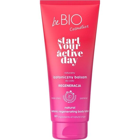 beBIO Start Your Active Day naturalny izotoniczny balsam do ciała regeneracja 200ml