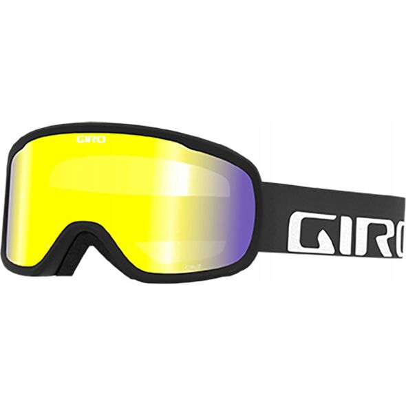 Gogle zimowe GIRO CRUZ BLACK WORDMARK (Szyba lustrzana kolorowa YELLOW BOOST 00% S2) (NEW 2024/2025)