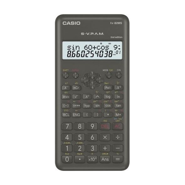 Kalkulator Casio czarny szkolny (FX 82 MS 2E)