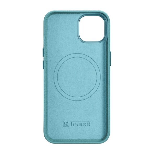 iCarer Litchi Premium Leather MagSafe Apple iPhone 14 green