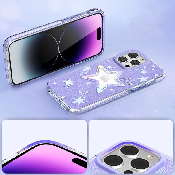 Kingxbar Heart Star Apple iPhone 14 Plus / 15 Plus purple star