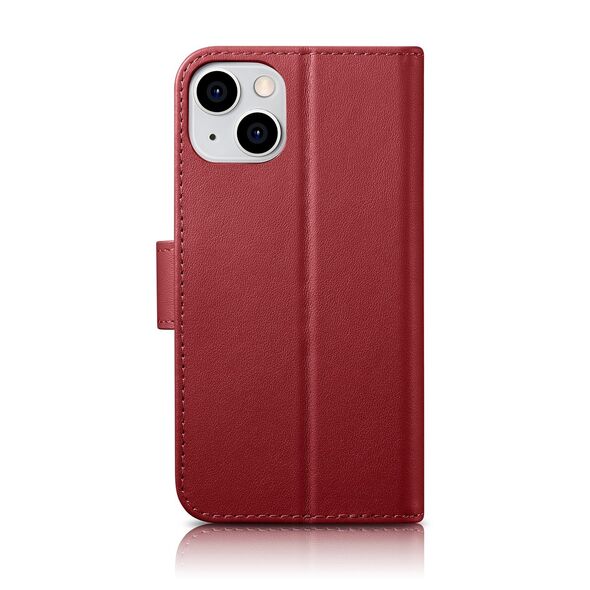 iCarer Wallet Anti-RFID 2in1 Apple iPhone 14 Plus / 15 Plus red