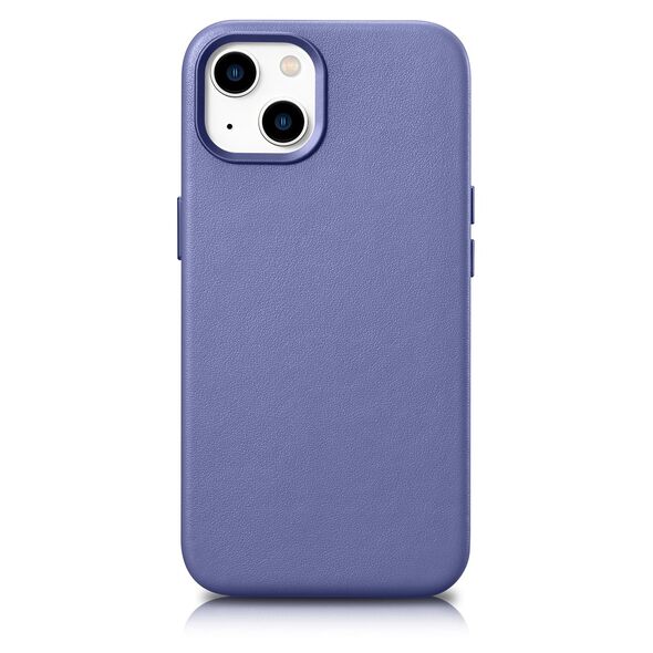iCarer Case Leather MagSafe Apple iPhone 14 light purple