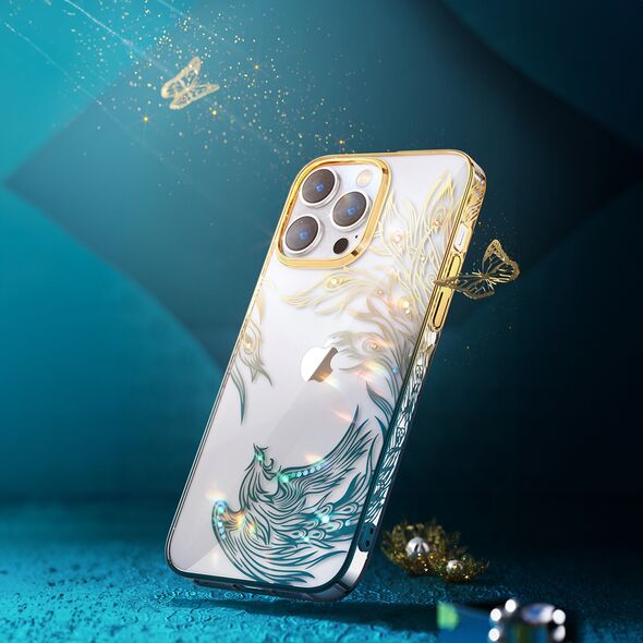 Kingxbar Phoenix Full Swarovski Apple iPhone 14 Plus / 15 Plus gold-blue