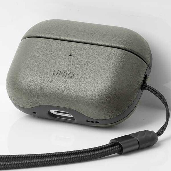UNIQ Terra Apple AirPods Pro 2 Genuine Leather lichen green
