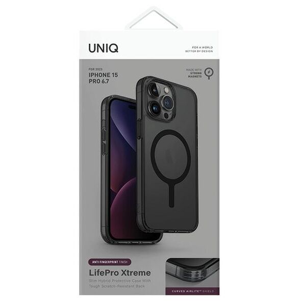 UNIQ LifePro Xtreme Apple iPhone 15 Pro Max MagClick Charging frost smoke