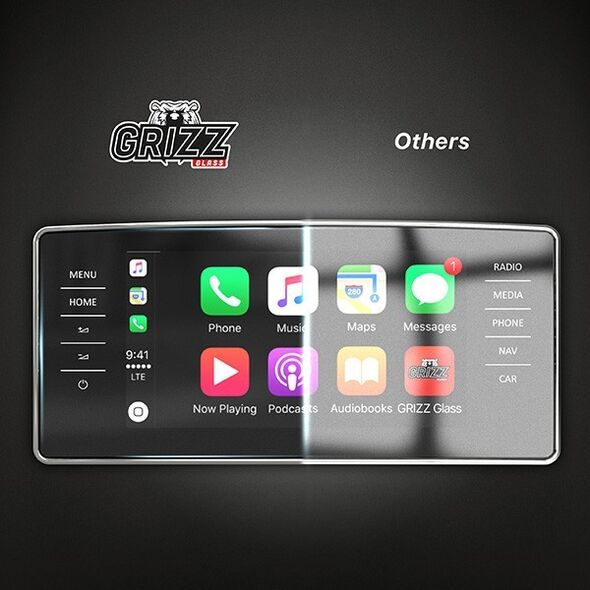 Matte GrizzGlass CarDisplay Protection car radio Android 2DIN 7" Volkswagen Skoda Seat