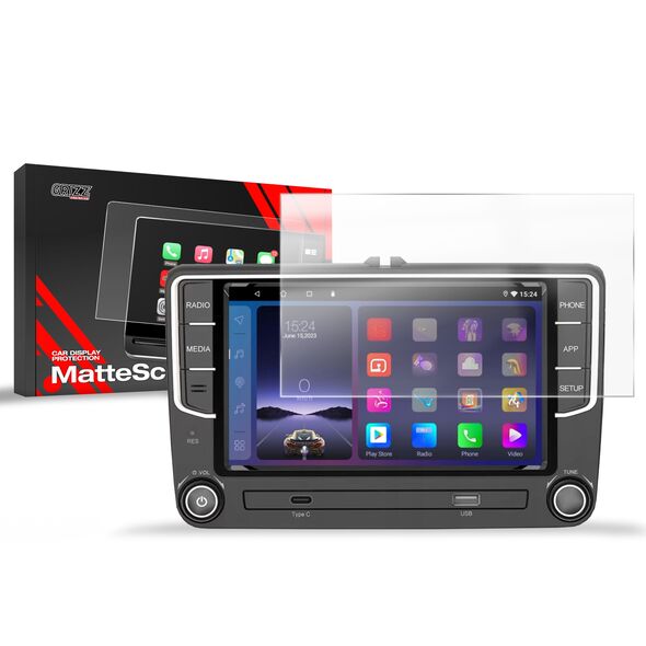 Matte GrizzGlass CarDisplay Protection car radio Android 2DIN 7" Volkswagen Skoda Seat