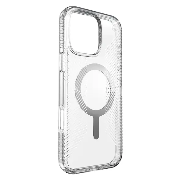 Case Speck Presidio Perfect-Clear Grip MagSafe Apple iPhone 16 Pro Max (Clear / Chrome Finish / Serene Silver)