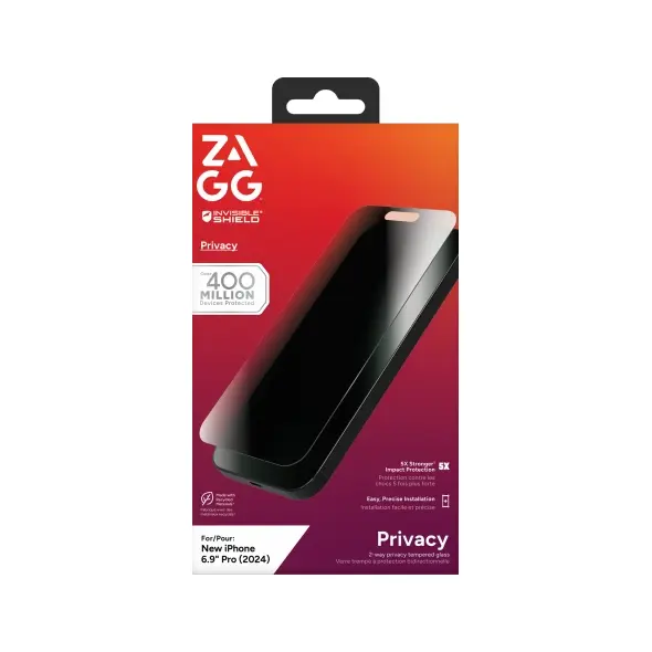 ZAGG InvisibleShield Glass Elite Privacy Apple iPhone 16 Pro Max