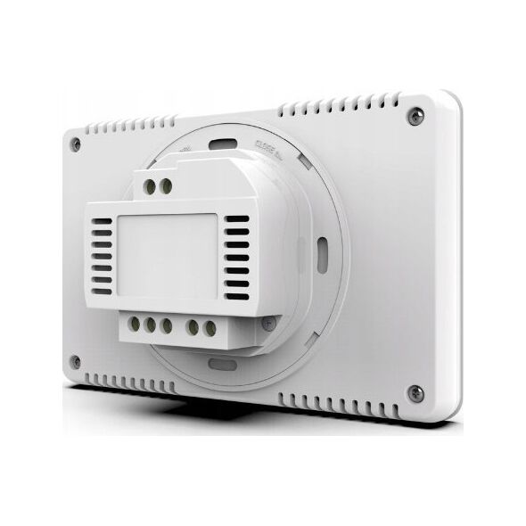 Tech Przewodowy regulator ST-293z v3 biały, pokojowy dwustanowy zasilany 230V szklany podtynkowy