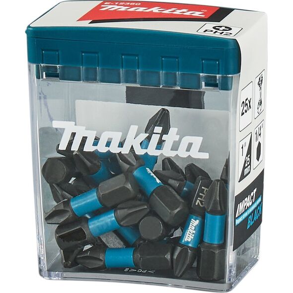 Makita MAKITA KOŃCÓWKA WKRĘTAKOWA PH2-25mm /25szt. IMPACT BLACK