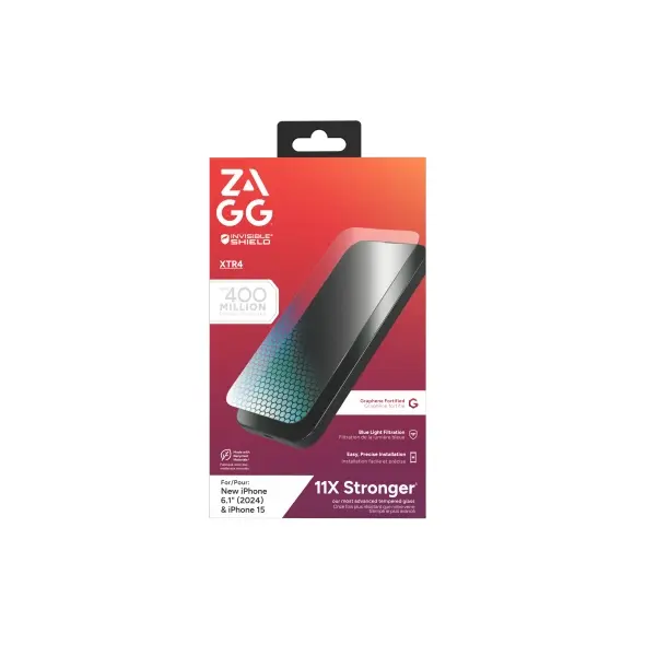 ZAGG InvisibleShield Glass XTR4 Apple iPhone 15 / 16