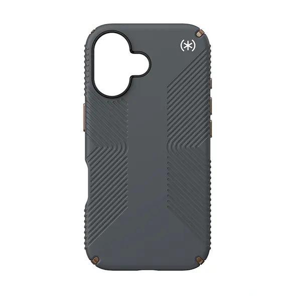 Case Speck Presidio2 Grip Apple iPhone 16 (Charcoal Grey / Cool Bronze / White)