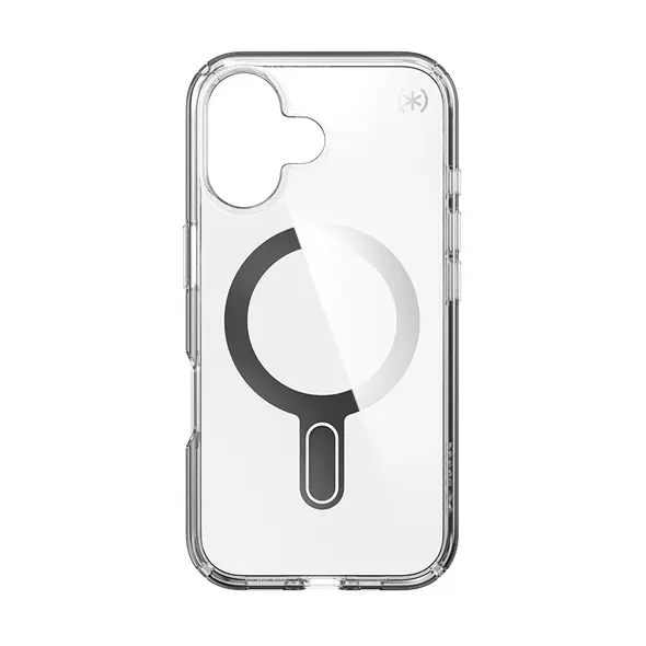 Case Speck Presidio Perfect-Clear ClickLock & MagSafe Apple iPhone 16 (Clear / Chrome Finish / Serene Silver)