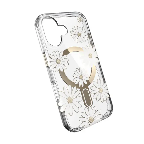 Case Speck Presidio Lux ClickLock & MagSafe Apple iPhone 16 (Sunshine Daisies / Clear / Gold)