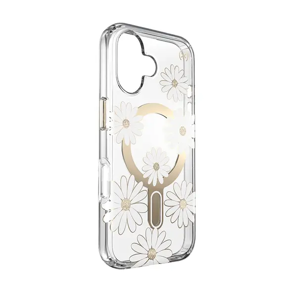 Case Speck Presidio Lux ClickLock & MagSafe Apple iPhone 16 (Sunshine Daisies / Clear / Gold)