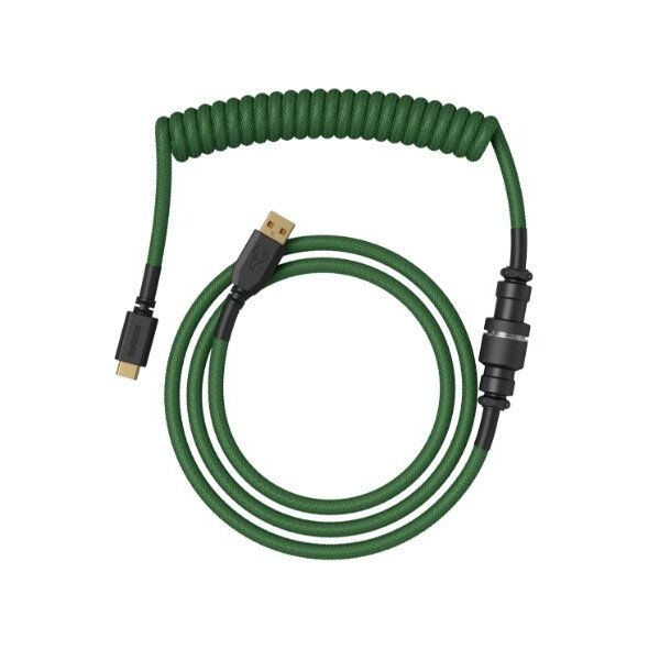 Kabel USB Glorious PC Gaming Race USB-A - USB-C 1.36 m Zielony (GLO-CBL-COIL-FG)