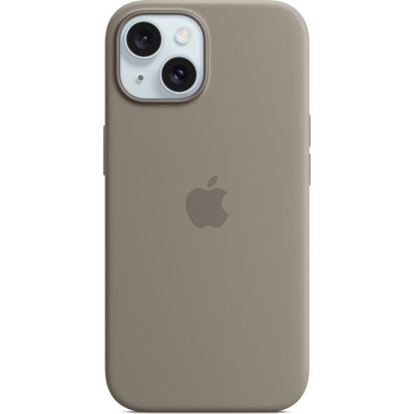 Apple Etui Apple silikonowe z MagSafe do iPhone 15 popielaty brąz