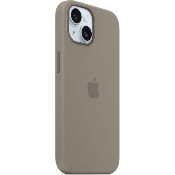Apple Etui Apple silikonowe z MagSafe do iPhone 15 popielaty brąz