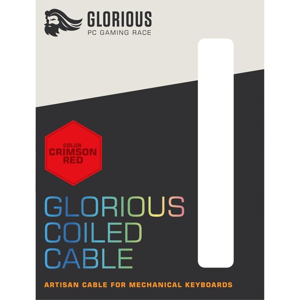 Kabel USB Glorious PC Gaming Race USB-A - USB-C 1.36 m Czerwony (GLO-CBL-COIL-RED)