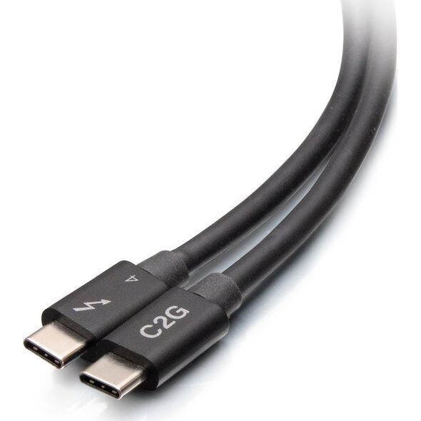 Kabel USB C2G C2G 6ft Thunderbolt 4 USB C Active Cable - USB C to USB C - 40Gbps - M/M - Thunderbolt-Kabel - 24 pin USB-C (M) zu 24 pin USB-C (M) - USB 3.2 / DisplayPort 2.1 / Thunderbolt 4 - 30 V - 1.83 m - USB-Stromversorgung (100 W), Support von 8K 60