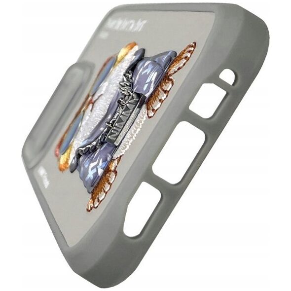 Nimmy iPhone 15 Pro Max 6.7" case gray/grey Glasses Cool Cat