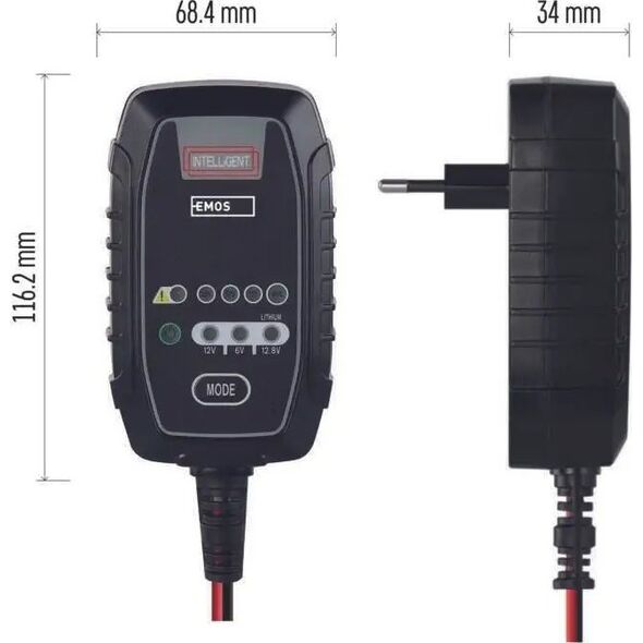 Car battery charger 6/12V 0.8A 1.2-30Ah