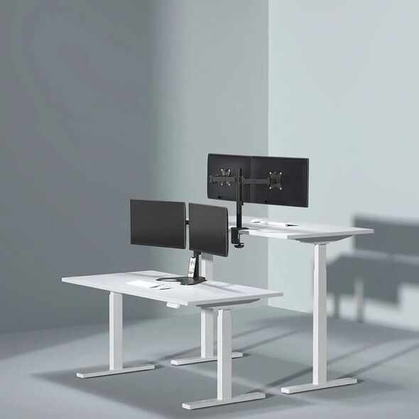 MOZOS MS03 podwójny uchwyt biurkowy do monitorów 17-32