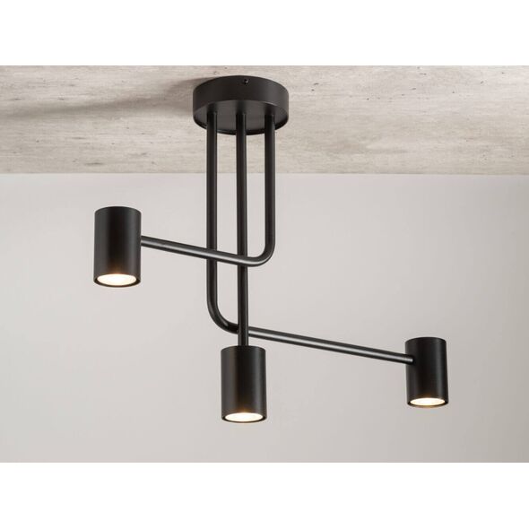 Lampa sufitowa Sigma 3-punktowa lampa sufitowa Luis czarny plafon nad stół