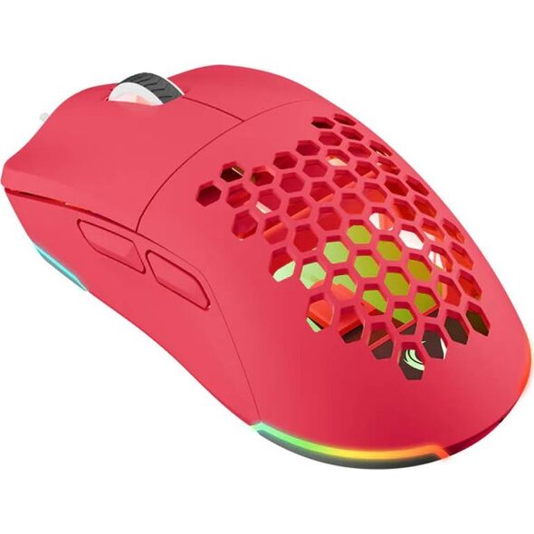 Rampage BLINK myszka gamingowa przewodowa USB, 12800 DPI, RGB, sensor optyczny, różowa